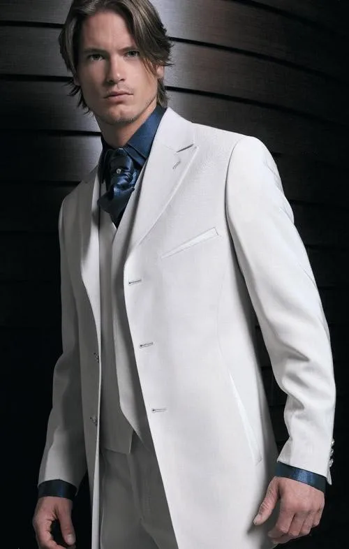 white groom jacket