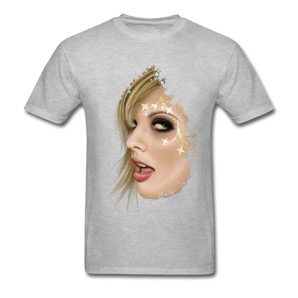 Round Neck Seduction 100% Cotton Fabric Student T Shirts Custom Short Sleeve Tops Shirts Cute Casual Tshirts Wholesale Seduction grey