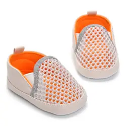 Детская обувь летние повседневные для маленьких мальчиков и девочек малыша обувь мягкая подошва Обувь с дышащей сеткой для новорожденных