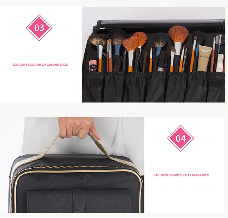 Жесткая косметичка в виде ракушки, большая вместительность, женские дорожные сумки на плечо, чемодан для хранения, 6 отсеков, багаж, набор инструментов для макияжа