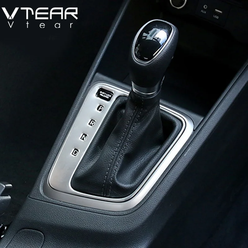 

Vtear 2017 For Hyundai Solaris 2 accessories Gears cover panel decorative frame chrome center console trim cover strip interior