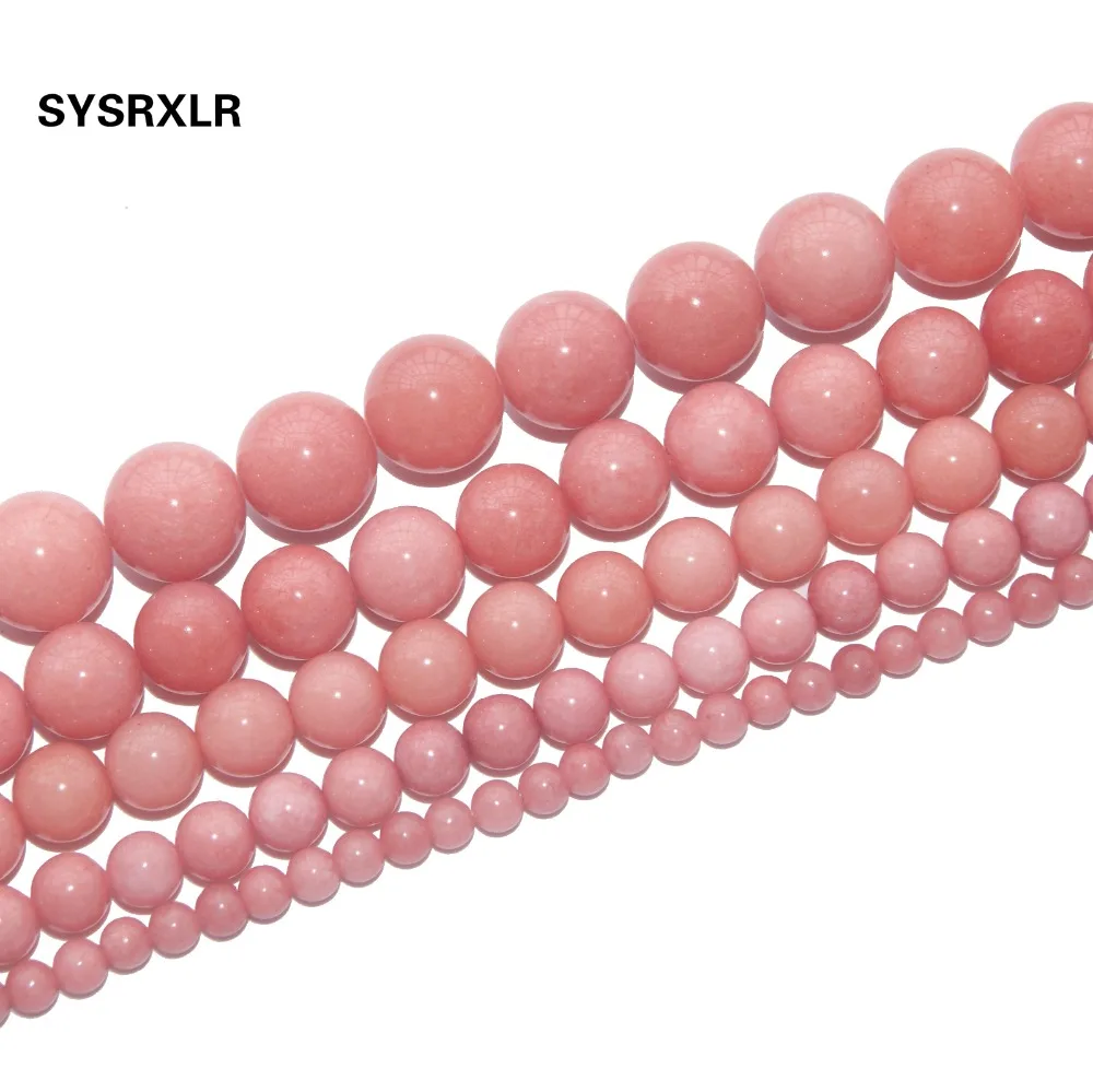 

Free Shipping Red Beads Natural White Stone Beads For Jewelry Making Dye Amazonite Color Diy Bracelet Necklace 4 6 8 10 12 MM