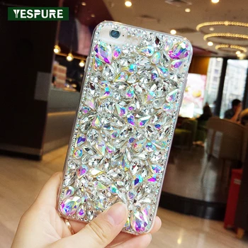 

YESPURE Jewelry Luxury Mobile Phone Covers for IPhone 6/6s Cactus Women Bling Glitter Cellphone Accesorios Para Celular Fundas