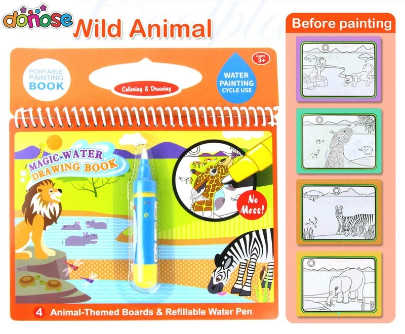 Волшебная водная книжка-раскраска Doodle & Magic ручка живопись доска для рисования для детей игрушки подарок на день рождения)