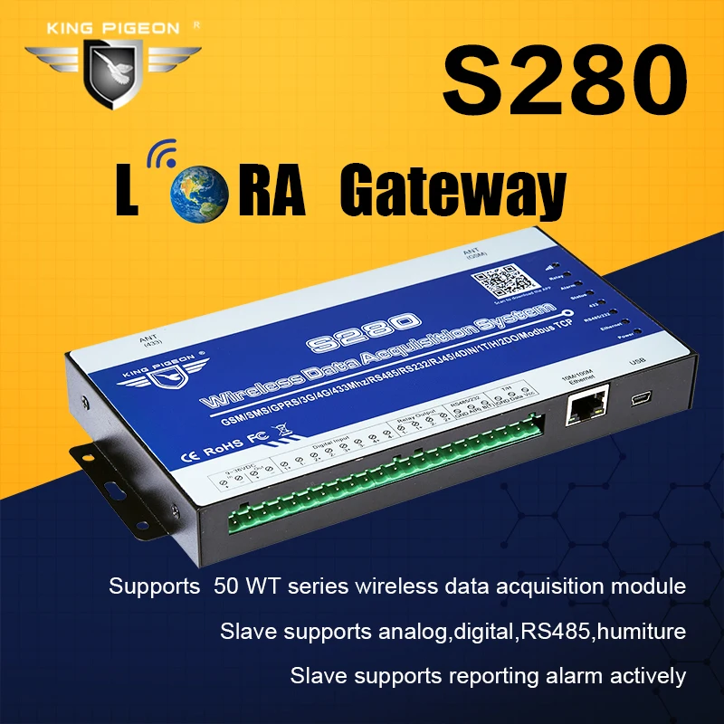 Wireless LoRa Gateway GSM 3G Data Acquisition System