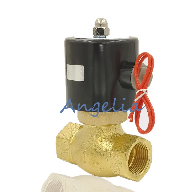 

AC220V DC24V G3/4" US-20 Electric Solenoid Valve Brass High Temperature Steam Valve Normally Closed NC