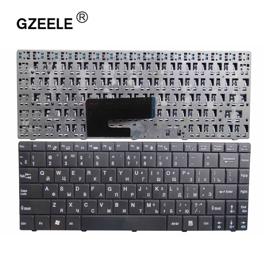 GZEELE Русская клавиатура для MSI EX400, X, K-тонкий X300 X320 X330 X340 X400 X410 X430 Tastatur Medion Akoya мини E1312 E1313 черный