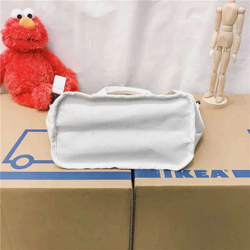 Menghuo High quality canvas cartoon handbag Large capacity Shoulder Bag Preppy Style Ladies Shopping Travel Casual Totes Bags (1)1
