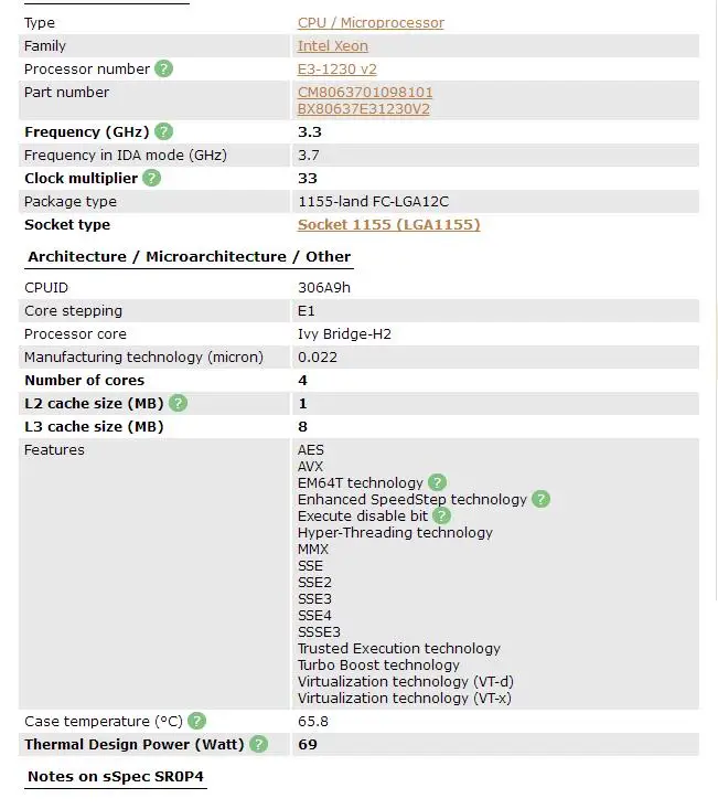 Intel  Xeon  Processor E3-1230 v2   E3 1230 V2 PC Computer Desktop CPU Quad-Core   Processor   LGA1155 Desktop CPU E3 1230V2 processors