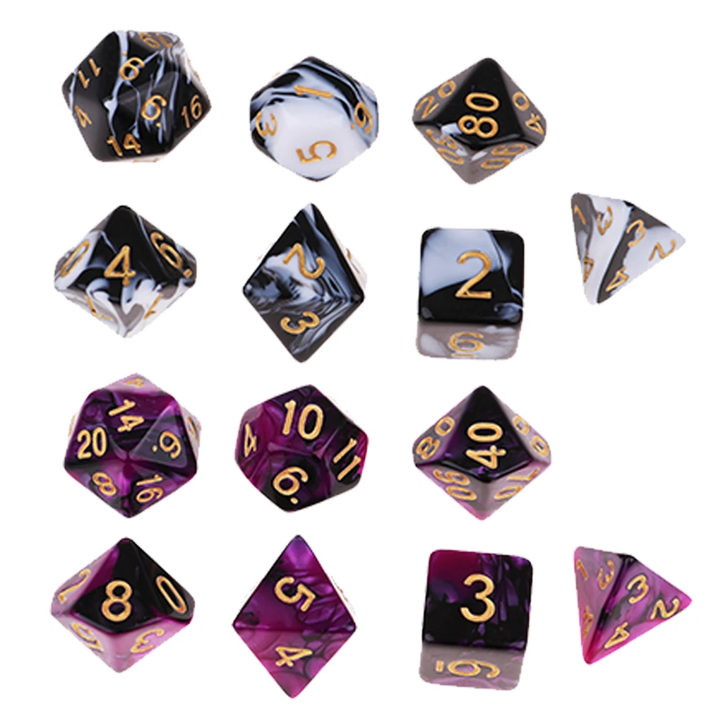 14PCS Polyhedral Dice 16mm for Dungeons and Dragons Casino Supply