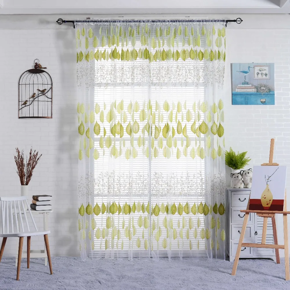 Folhas Janela Tule Cortinas Para Cozinha Sala De Estar Quarto Folhas Janela Tule Cortinas Para Cozinha Sala De Estar Quarto