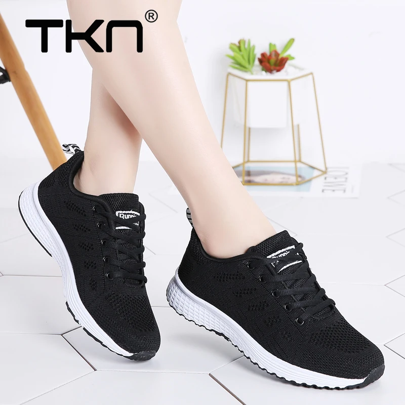

TKN 2019 Spring Women Comfortable Casual Shoes for Women Breathable Mesh Casual Ladies Shoes Sport Sneakers A08
