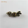 Julie wang 10 unids shap colgante conector de loto de cobre de bronce antiguo encantos colgantes de la joyería collar pendiente accessory51581 ► Foto 3/6