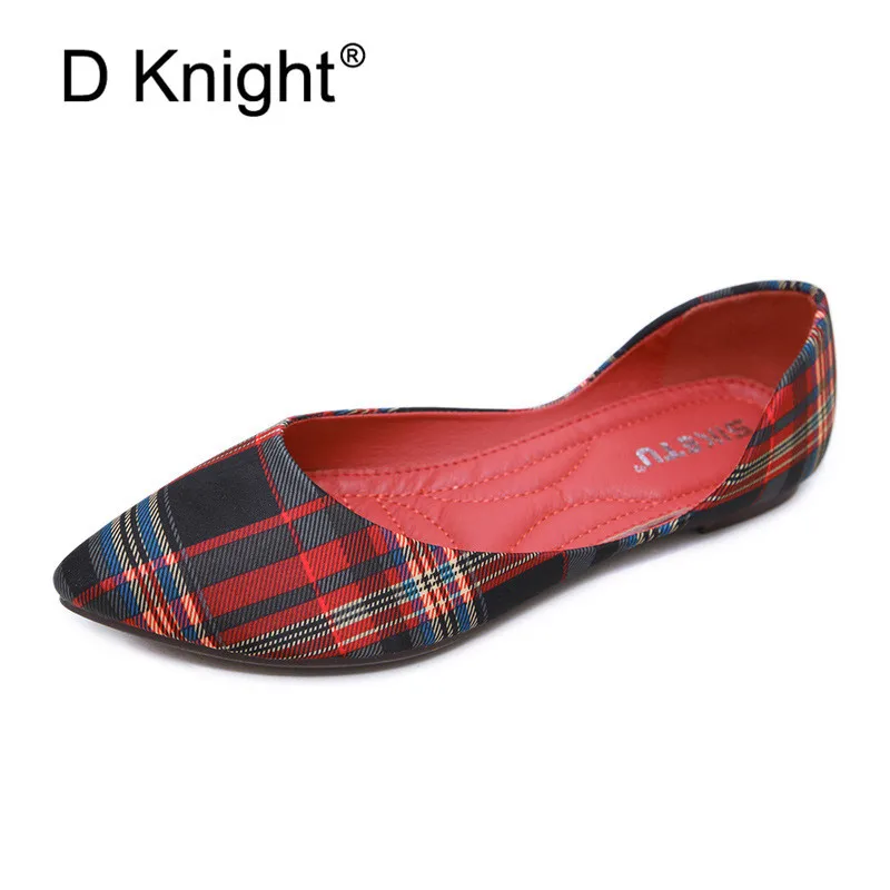 tartan flats shoes