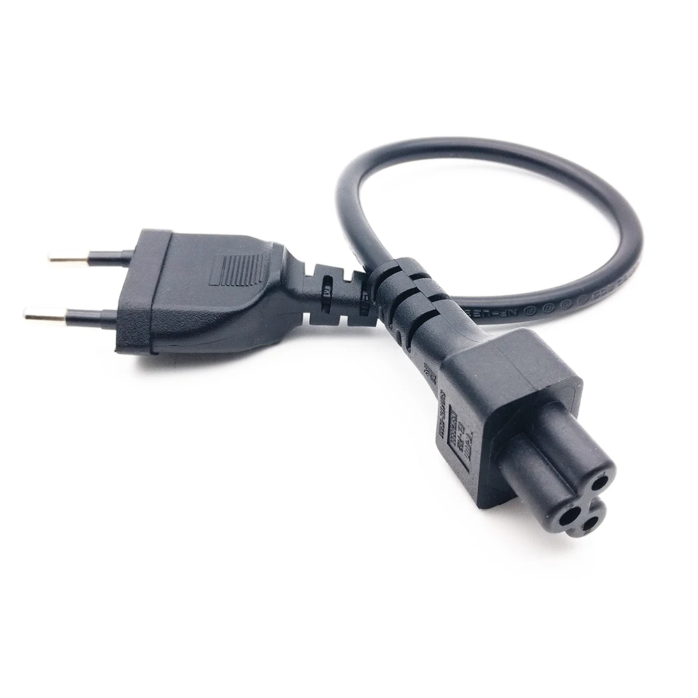 

European 2pin Male Plug to IEC 320 C5 Micky Adapter Cable For Notebook Power Supply,1 PCS,EU Power Adaptor Cord