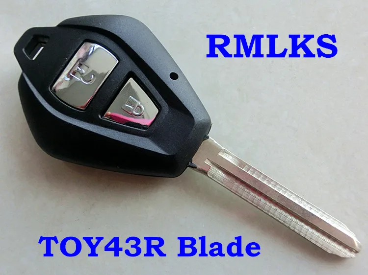 

RMLKS Uncut Blank Key Blade Keyless Key Case Shell Fit For Isuzu D-Max 2 Button Remote Key Shell Case TOY43R Blade