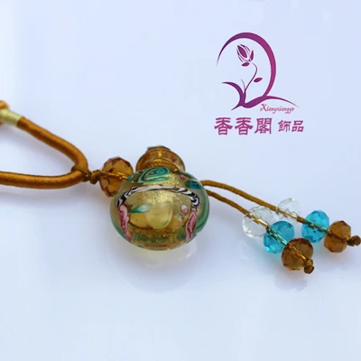 Оригинальное ожерелье 2 шт. (с шнуром) в виде бутылки с эфирным маслом |perfume