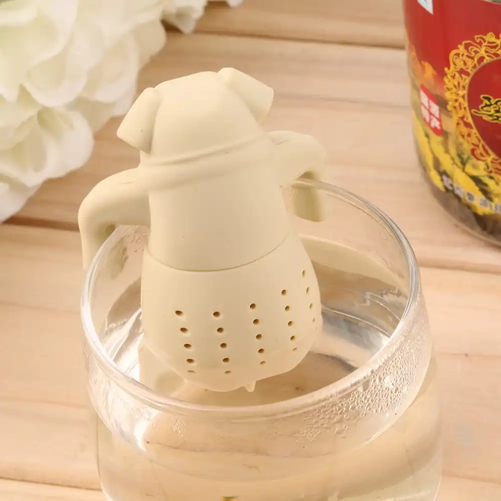 Собака Форма Чай Infuser вкладыша Фильтр травяной Силиконовые фильтр диффузор