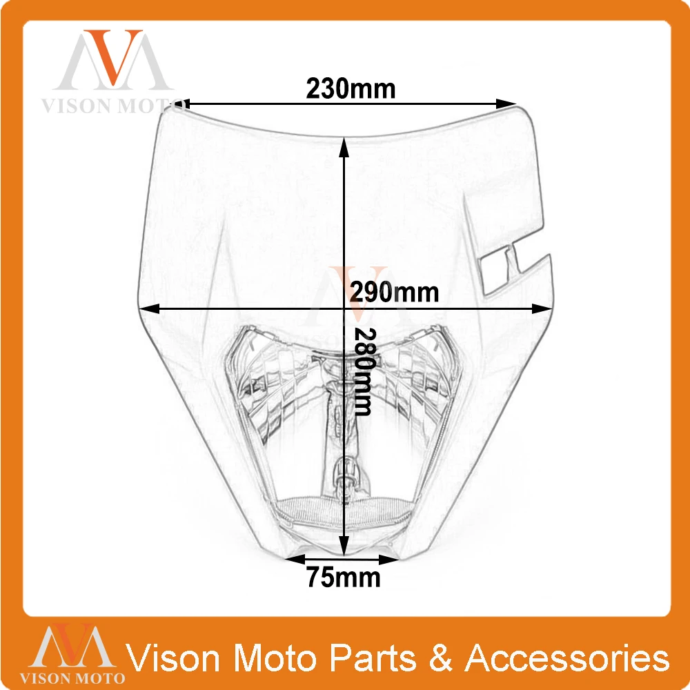 Универсальный Мотоцикл головной светильник головная лампа светильник фары для мотоциклов KTM SX EXC SX SXF XC XCF EXCF XCW SMR 125 150 250 350 450 530