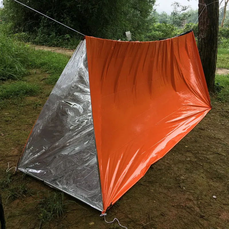 

240*150CM PE material outdoor insulation emergency tent disaster temporary shelter sunscreen reflective self-rescue equipment