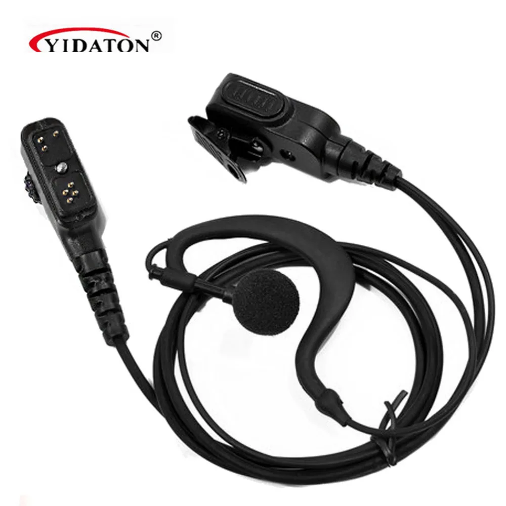 Черный большой PTT ушной крючок наушник гарнитура микрофон для HYT Walkie Talkie PD780 PT580H