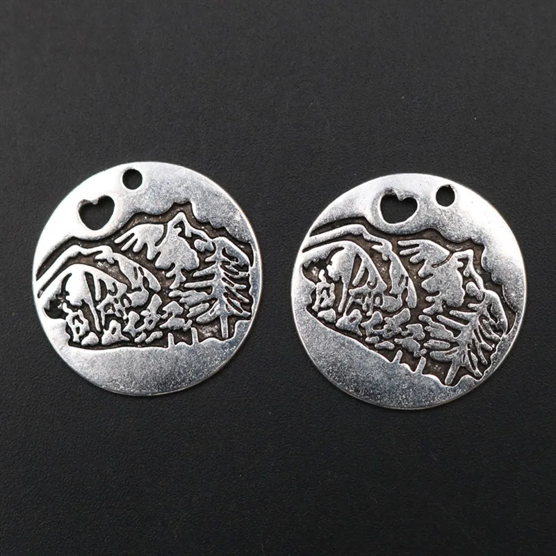 

6pcs Silver Plated Hometown Mountain and Woods Alloy Pendants DIY Charms For Jewelry Carfts Making A1748
