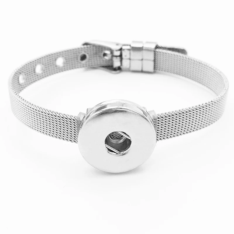 

Stainless Stee 18mm Snap Button Jewelry Fashion Stainless Steel Charm Bracelet&Bangles BY097