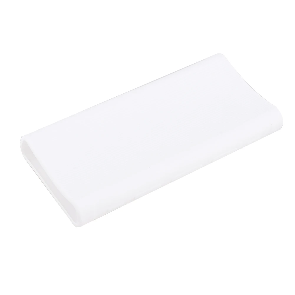 Белый Силиконовый чехол для Xiaomi power Bank 3 поколения 20000 мАч PLM07ZM резиновый чехол для портативного внешнего аккумулятора - Цвет: Белый