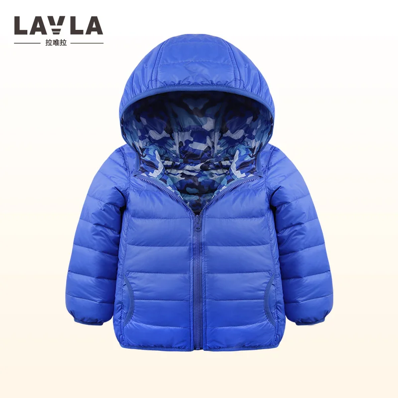 

Lavla 1-4Y Baby Girls boys Clothing kids down coat jacket 90% duck down coat Autumn winter warm children clothes hooded pocket