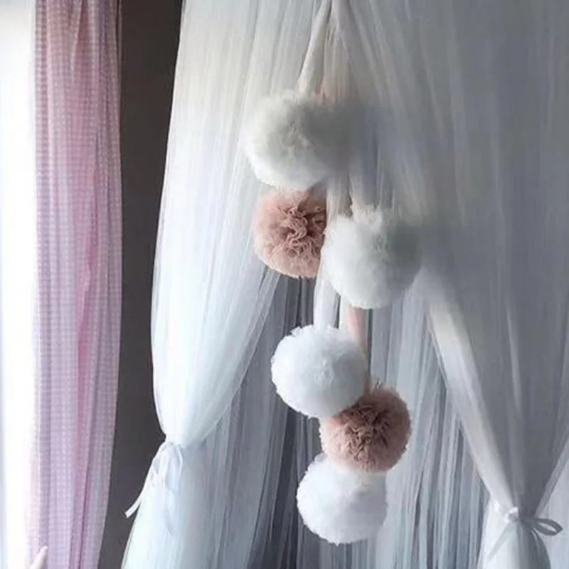 

Nordic Style Cute Hanging Ornament Mosquito Net Muslin Decoration Crafts For Bedroom Girls Princess Kids Room Decoration