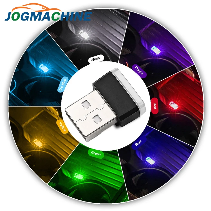 Дропшиппинг мини-светодиод машины светильник авто Интерьер USB атмосферный свет Plug And Play Декор лампа аварийный светильник ing PC Авто продукты