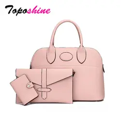 Toposhine Для женщин композитный сумки из мягкой искусственной кожи Для женщин Сумки модные однотонные простые Стиль женская сумка
