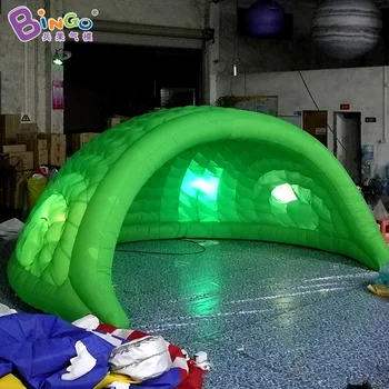 

5X4.2X2.5 m LED lighting green inflatable half dome tent for commecial show inflatable igloo tent for outdoor party toy tent