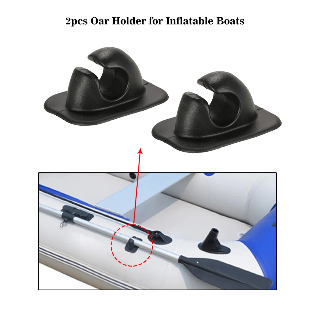 2pcs Inflatable Boat Paddle Clips Oar Rowing Pole Paddle Clips Holder