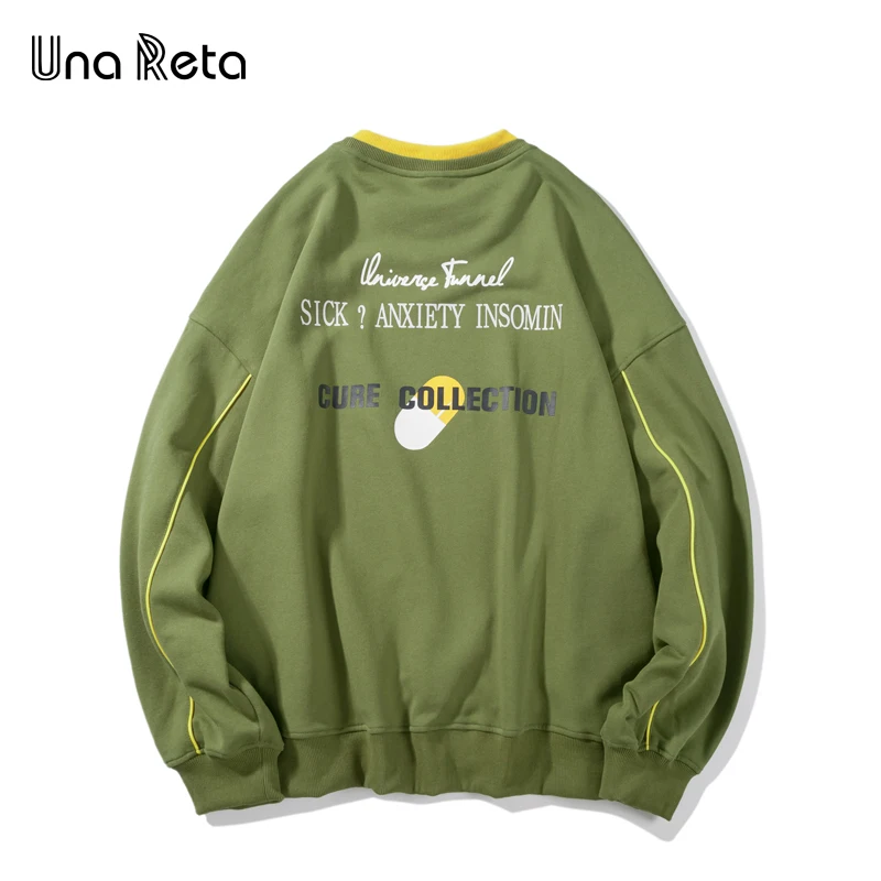 

Una Reta Streetwear Sweatshirt New Autumn Hip-Hop Print Letter Hoodies Men Tracksuit Couple Harajuku Hoodie