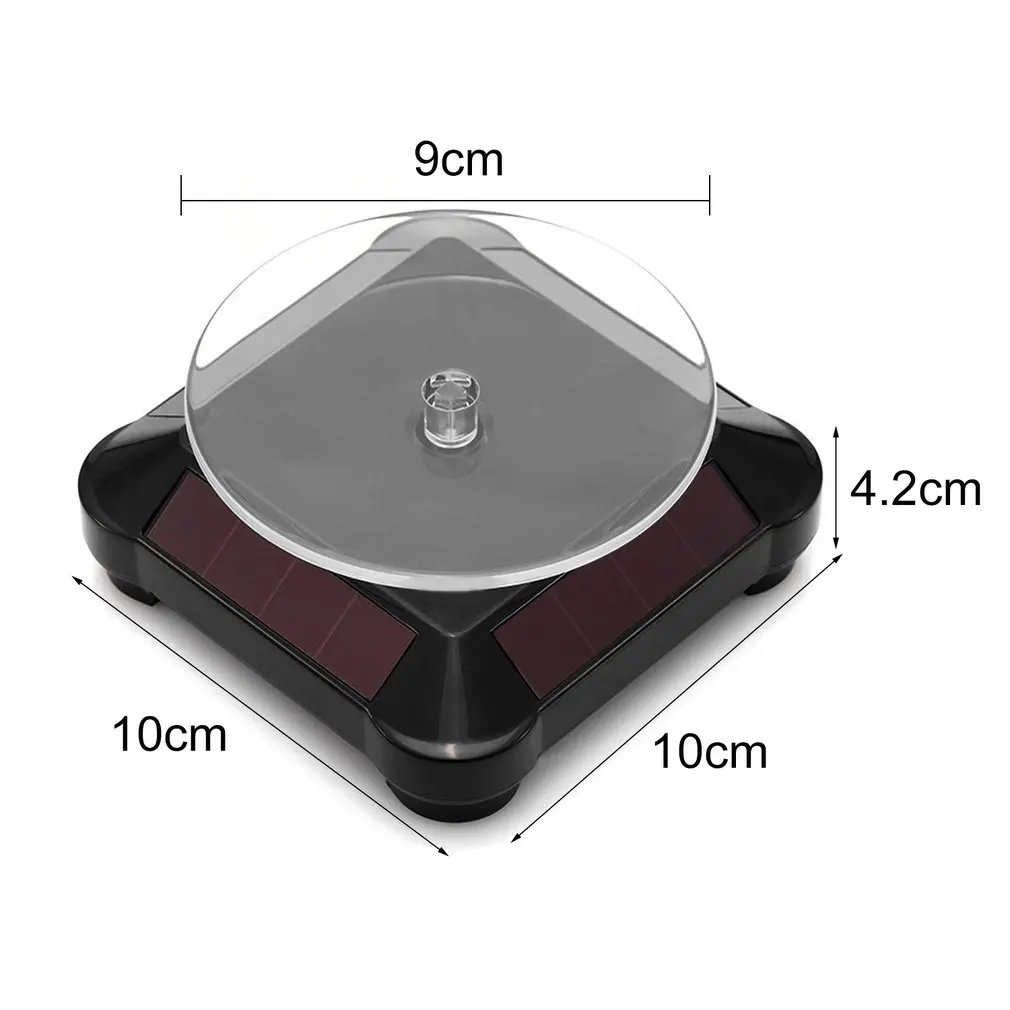 Вращающийся на 360 градусов поворотный стол дисплей стенд с солнечной батареей поворотный стол пластина для кольца ожерелье браслет ювелирные изделия
