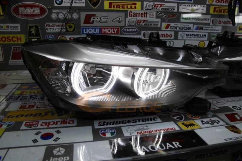 Для BMW 3 серии F30 F31 F34 2012 2013 галогенные фары отличное DTM Стиль ультра яркий комплект светодиодов «глаза ангела»