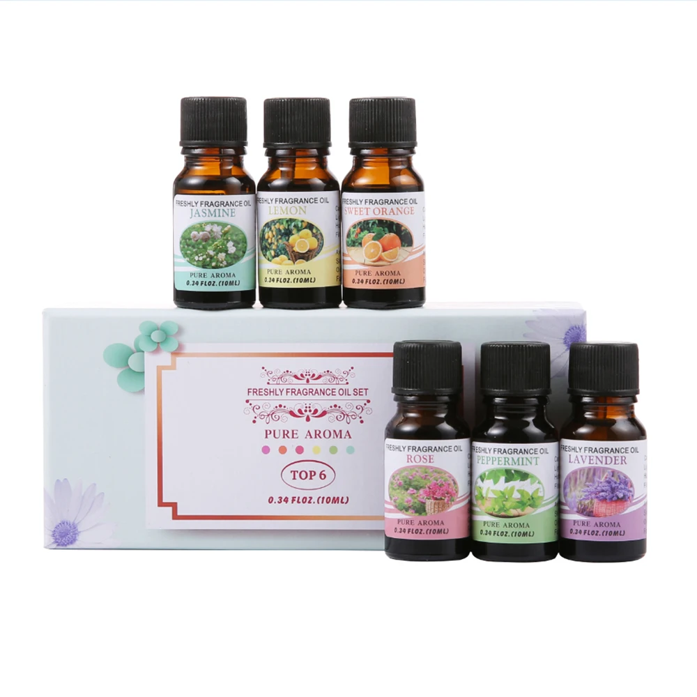 6 Bottles Set 10ml Essential Oil Natural Plant Pure Aroma Fragrance Oil Air Humidifier Essential Oils Aliexpress