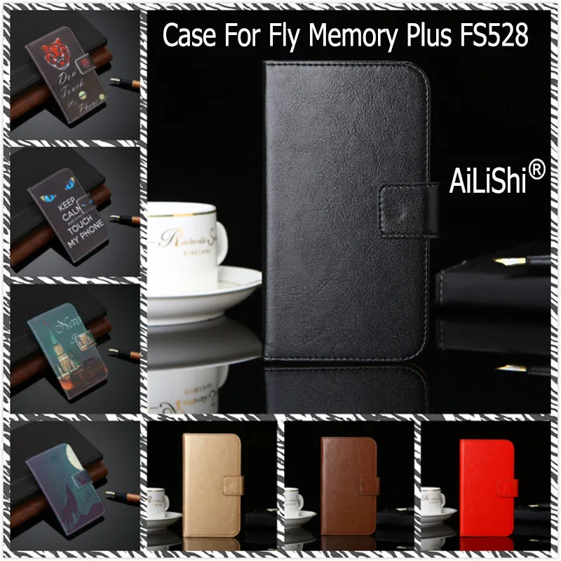 

AiLiShi PU Leather Case For Fly Memory Plus FS528 Luxury Flip Protective Cover Wallet With Card Slots FS 528 FS528 Fly Case Hot
