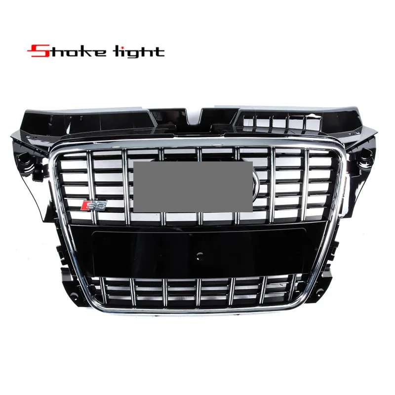 

Refit Fit Audi A3 S3 RS3 2009-2012 ABS Chrome Black Style Honeycomb Mesh Front Bumper Middle Grille Auto accessories