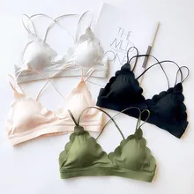 Волнистый Гладкий бесшовный бюстгальтер с подушечкой, сексуальное женское нижнее Белье для сна, цельный бюстгальтер и трусики, комплект, модное шелковое нижнее белье для девочек