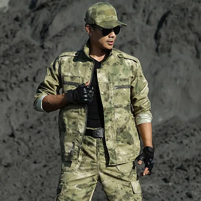 Uniforme Militar Multicam камуфляжные костюмы охотничья одежда для мужчин тактические спецназ Ropa Caza Униформа боевой Ghillie костюм - Цвет: Green Camouflage