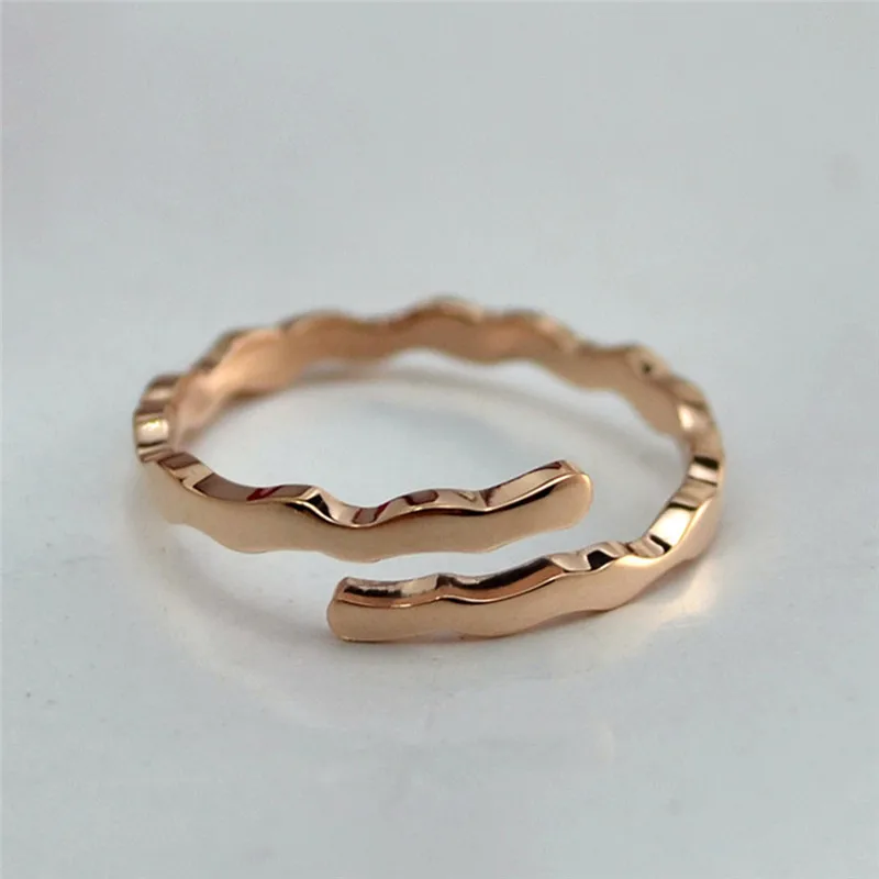 ROMAD 12 созвездия зодиака изысканное кольцо знак изысканное кольцо s розовое золото цвет титан сталь регулируемый размер женские кольца R4 - Цвет основного камня: Aquarius