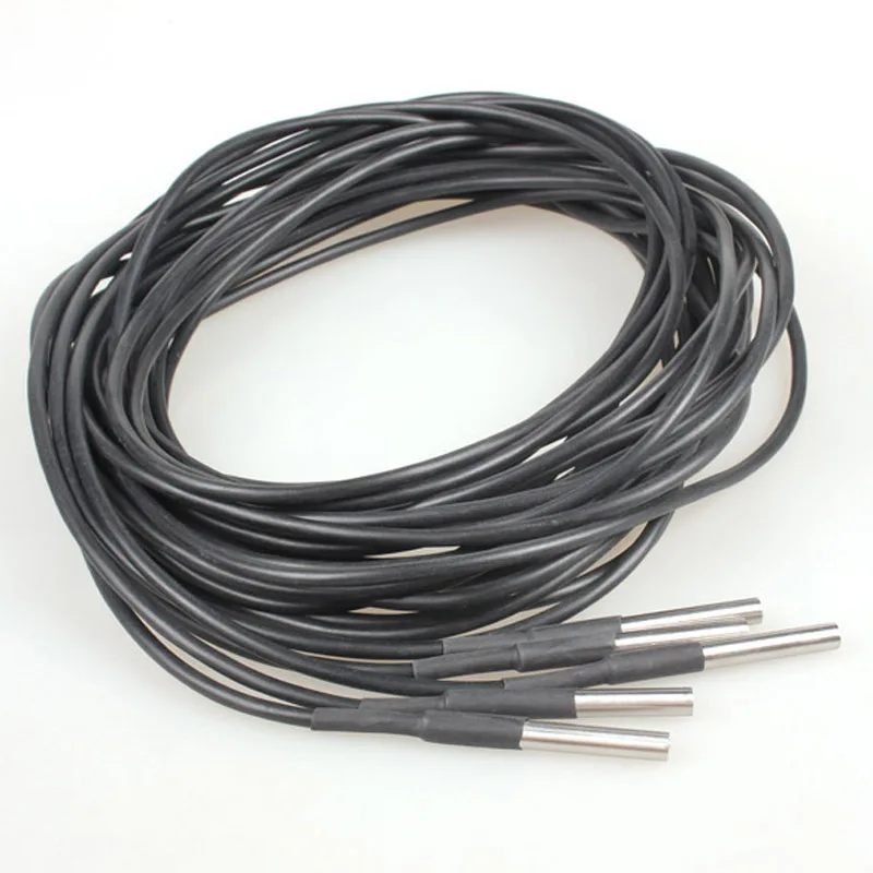 

New Electric Digital Temperature Temp Sensor Probe DS18b20 Practical 5pcs 3M Waterproof High quality