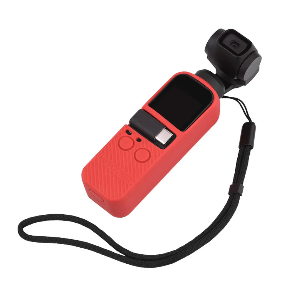 

Bump-proof Simple Silicone Cover Soft Stabilized Protective Case Solid Camera With Strap Accessory Handle Gimbal For OSMO Pocket