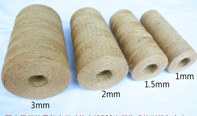 1 мм-5 мм веревки из натурального джута Веревка Линия ручной вязки бирка веревка