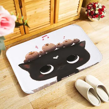 

Cartoon cat 40x60cm outdoor entrance doormat small area rug for kids children bedroom kitchen hallway doormat anti-slip door mat