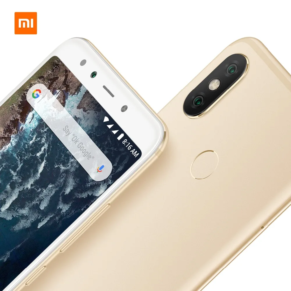 Глобальная версия Сяо mi A2 4 ГБ 128 Snapdragon 660 Octa Core отпечатков пальцев 3010 мАч смартфон 5