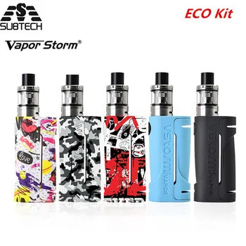 

100% original Vapor Storm ECO kit Max 90W electronic cigarette Tank 2.0ml 0.3ohm fit 18650 Battery Graffiti Box Mod Vaporizer