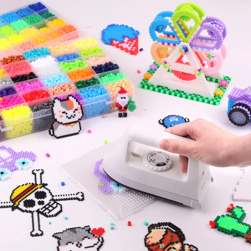 Белый сухой утюг для perler бусин Hama beads головоломка с кнопками Perler Beads Утюг с регулируемой температурой глажка быстрее